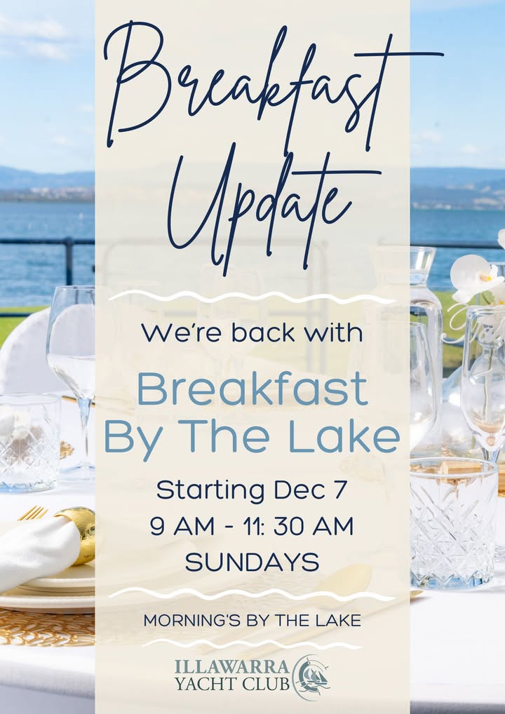 Featured image for “Sunday Lakeside Breakfast at Illawarra Yacht Club: Fresh Mornings & Stunning Views”